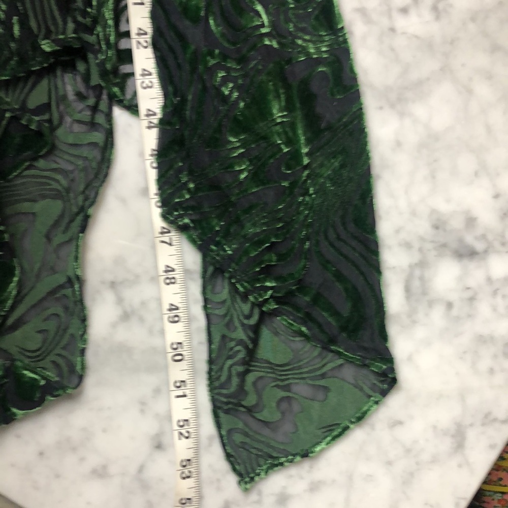RONNY KOBO Elegant Green Velvet Dress Size XS - Picture 12 of 13